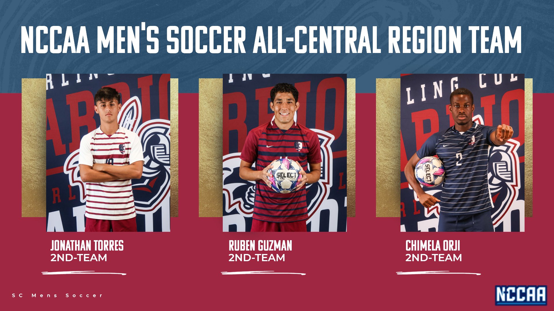 Three Warriors earn NCCAA Central Region Second Team Honors
