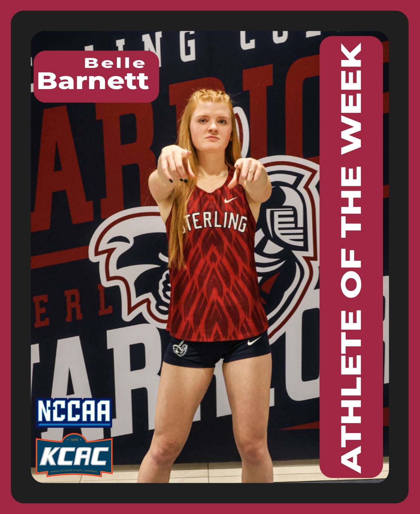 Barnett earns KCAC Women's Indoor Field athlete of the week